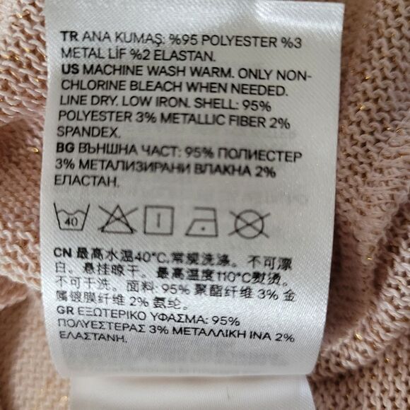 Divided H&M Women's V-neck Sparkly Knit Long Sleeve Pullover Top - Picture 10 of 13